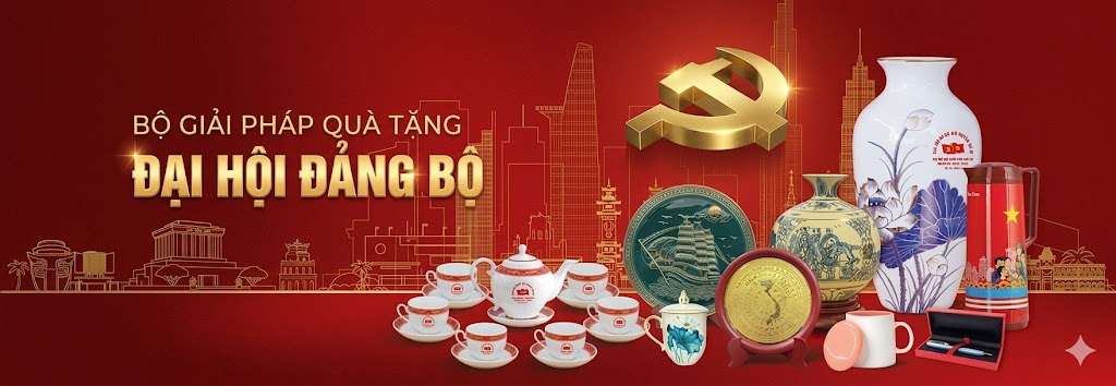 quà tặng Đại hội Đảng nhiệm kỳ 2025-2030 bằng gốm sứ Nhật