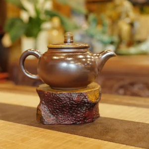 Ấm Trà Men Nâu Hỏa Biến